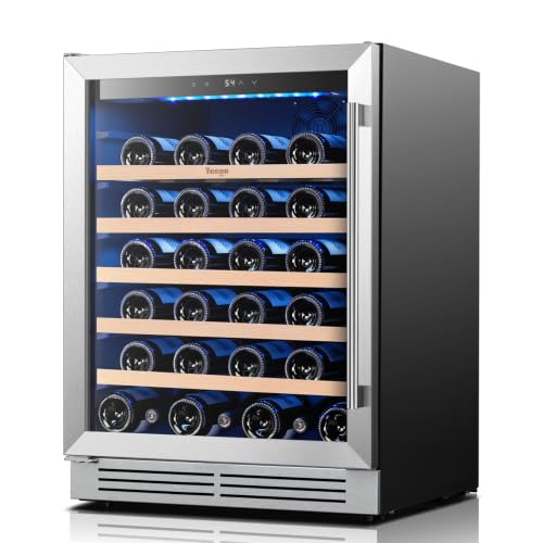 Image of Yeego 24 Inch Wine Fridge with 52 Bottle, Left-Hinged