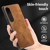 MOJIA Magnetyczne etui do Sony Xperia 1 VI, ochrona aparatu, ochrona przed odciskami palców, ultracienkie etui z Magsafe, brązowe