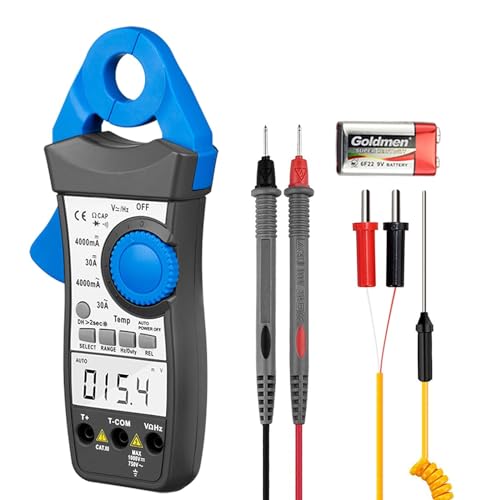 Image of 1mA Sensitive Digital Low Current Clamp Multimeter, AC /DC Current Voltage Resistance Clamp-on Multitester for Milliamps Test on Car Battery, HVAC (AIOMEST AI-870K)