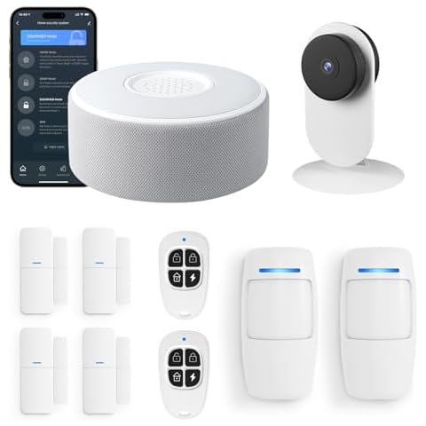 tolviviov Alarm System for Home Security, DIY Door Alarm Security Systems, App Alerts, 15Piece Kit, No Monthly fee, WiFi Door Window Motion Sensor, for Home Security and Kids Safety (10 Pack) Cover