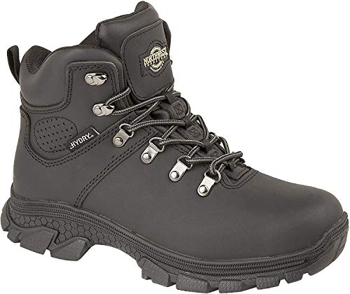 NORTHWEST TERRITORY TESLIN Mens Black Waterproof Leather Hiking Boot (UK Mens Size 10)