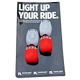 FAHRLIEBT ® - LED Licht 4er Set - Die Lichter sind hell, kompakt und wasserfest - LEDs auch fürs Wandern, Camping, als Kinderwagen-Beleuchtung geeignet