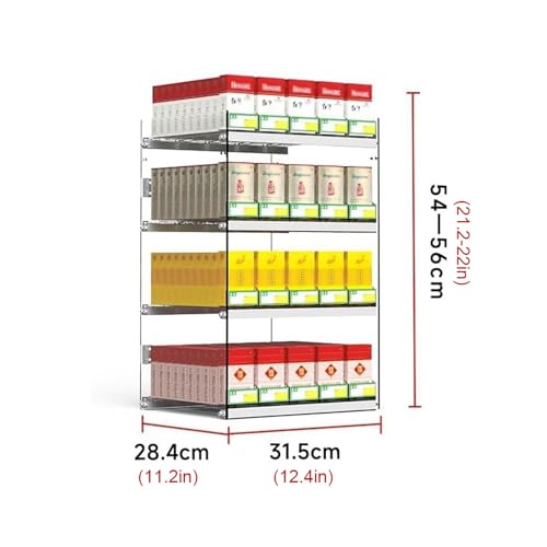 Vitrina acrílica elegante de pared con estante trapezoidal pulido 2