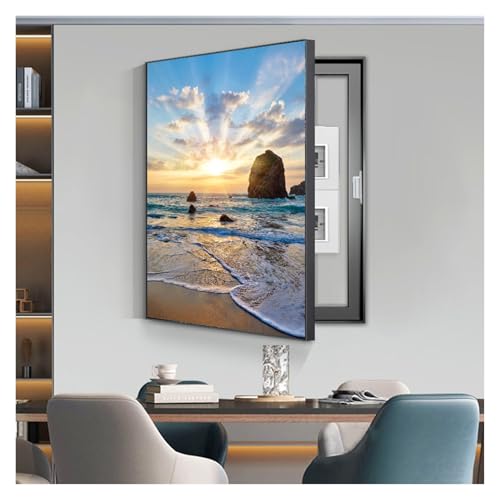 HSYFdy Electrical Panel Cover Decorative, Breaker Box Cover Decorative, Meter Box Decorative Painting, Wall Mounted Hide Fuse Box Cover Cabinet(G,40x60cm/16x24in)