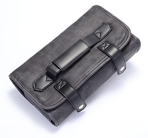 PERFEHAIR Estojos de tesoura para cabeleireiro profissional – Bolsa de transporte, bolsa de transporte, couro sintético PU, preto