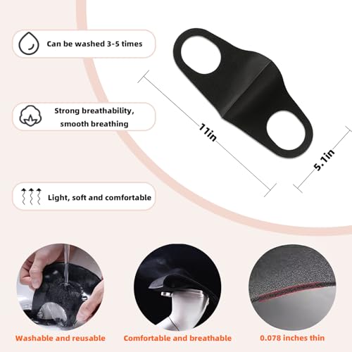 15-piece black face mask set - reusable & washable face masks for adults - comfortable & breathable stylish black masks - Image 5