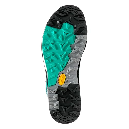 Image of ASOLO Womens Falcon Evo Jaquard GV Black /Aqua Green Hiking Boot
