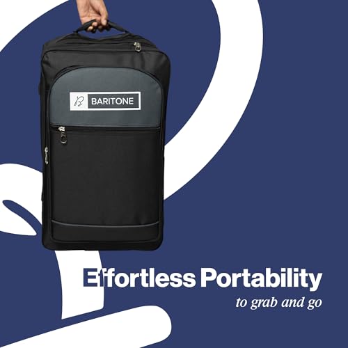 Image of Baritone Polyester Case With Laptop Compartment For DJ Controller, Padded Cover Compatible With Pioneer DDJ-FLX4 /DDJ-REV1 /DDJ-400 /DDJ-SB3 /DDJ-RB /Roland DJ-202 Bag, Black