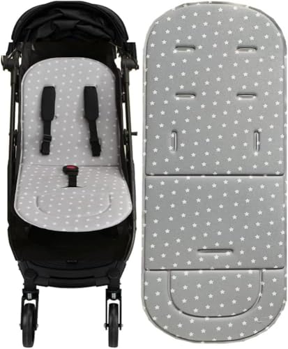 Colchoneta Silla Paseo Universal, Funda Carro de Bebé Universal, Cojín para Cochecito Bebé Acolchada, Ligera, Suave y Transpirable Cojin suave para asiento de carrito bebe