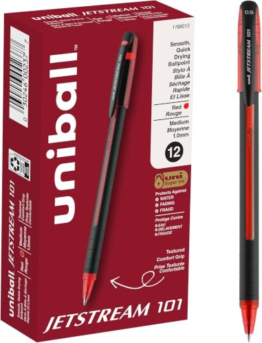 Image of Uni-Ball uniball Jetstream 101 Ballpoint Pen, Medium Point (1.0mm), Red (Pack of 144)