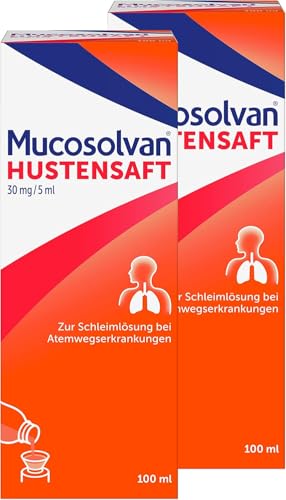 Mucosolvan® Hustensaft | Doppel-Pack 2x100ml | Hustenlöser bei Husten und festsitzendem Schleim | Mit Ambroxol für schnelle Hustenlinderung | Für die ganze Familie | Bei Erkältung oder Bronchitis
