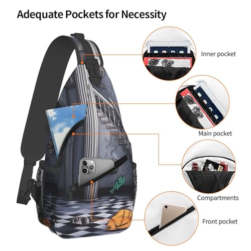 Bolso bandolera cruzado tipo sling negro miniatura 4
