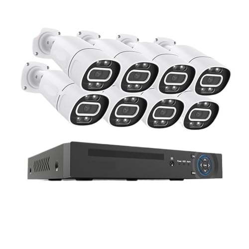 4K 5MP 8MP Poe CCTV ZLeBJVXe z[rfIĎLbg 8Ch NVR I[fBI O IP JAv(2T,5MP 8PCS Camera)