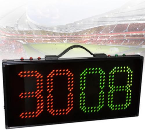 Pjluenc Portable LED Football Change Board, Football Referee Change Board, Football Change Display...