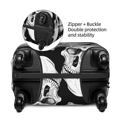 Halloween Skeleton Luggage Cover Elastic Suitcase Protector Ftis 25-28 Inch Suitcase Cover for Luggage4