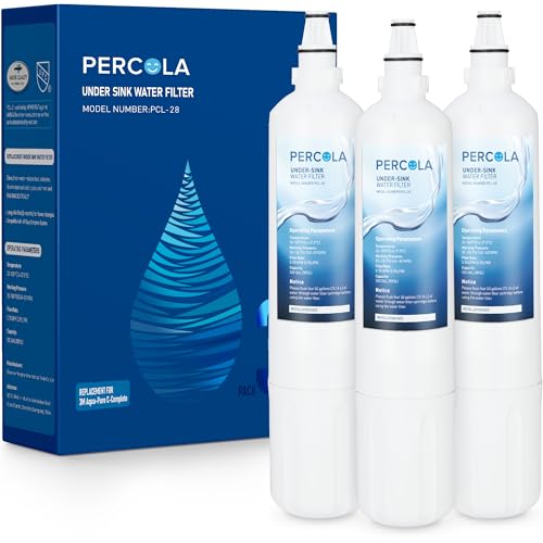 PERCOLA AP Easy C-Complete/Model A/C Under Sink Water Filter, Compatible with 3M Aqua-Pure AP Easy Complete System/USF-A/C Under Sink Filtration System 500 Gallons top (3 Pack)