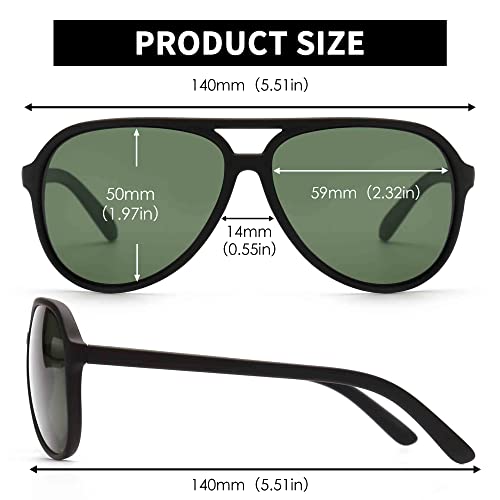 Jim Halo Polarised Sunglasses Retro Oversize UV400 Protection Classic Sun Glasses Men, Suitable for Sports, Driving, Cycling - Image 6