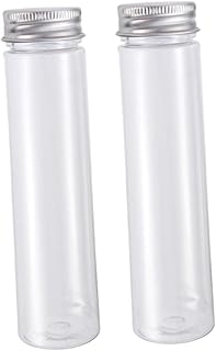 FUNOMOCYA 2pcs Clear Container Test Tubes with Lids Terrarium Containers with Lids Cosmetic Containers Travel Lotion Bottle Glass