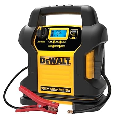 DEWALT DXAEJ14 1600 Peak Amp Jump Starter with 120 PSI Air Inflator