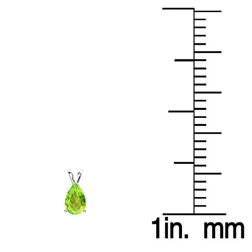 Dazzlingrock Collection 9x7 mm Pear Cut Ladies Solitaire Teardrop Pendant (Silver Chain Included), Sterling Silver - Image 4