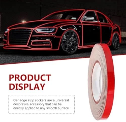 Image of WALLMATE Reflective Tape Outdoor Safety Warning Lighting Sticker, Waterproof Tape for Bicycle Bike Car Motorcycle Decoration (Red Strip, 0.5 In x 45 Mtr (1771 in) (PCK OF 2))
