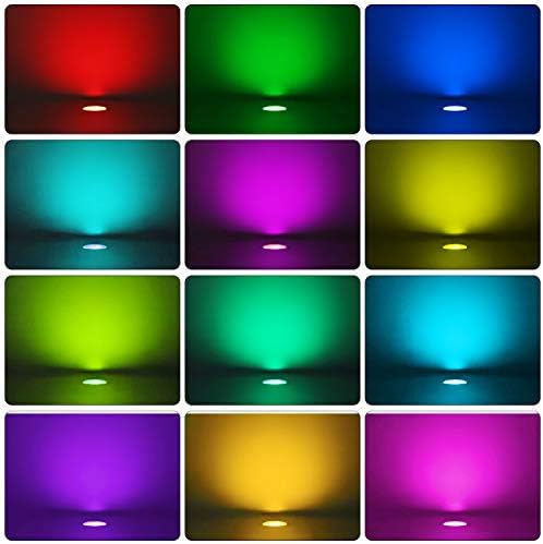RGBW (RGB+Warm White) Led Decking Lights 12V Ø45mm with APP Control Change Colours Waterproof Deck Lighting for Terrace/Patio/Path/Wall/Garden/Decoration (RGBW-10PCS+APP)