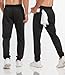 lomsoe 3er-Pack Jogginghose Herren Baumwolle Tapered, Sporthose Herren Lang mit Reißverschlusstaschen, Trainingshose Sweatpants Fleece Slim Fit für Laufen und Fitness(Schwarz, Dunkelgrau, Hellgrau,M)