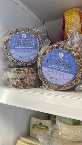 Corsevilla - Queso Curado Cabra - Flores de la Dehesa - Perfecto para Maridar con - Vino Tinto - Frutos Secos - Picos - Pan - Tradicional - suave - Sabor a Flores de la Dehesa - (700 g aprox.)