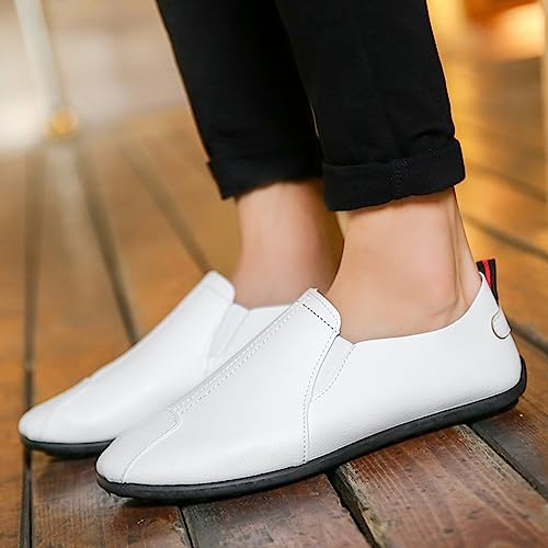 Mens Slip-on Flats Loafers Casual Shoes Casual Penny Driving Loafers Comfortable Leather Stitched Slip On Boat Shoes for Men2