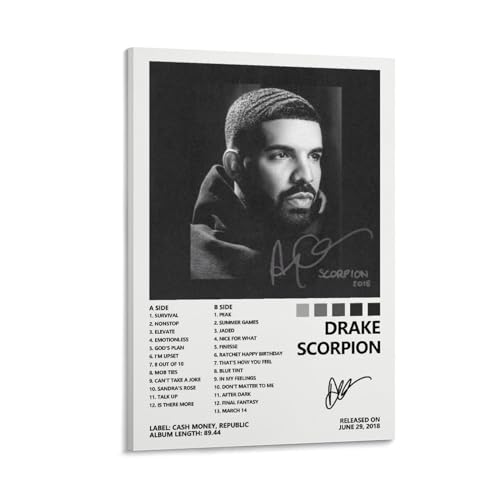 Drake Poster Scorpion Album Cover Poster for Bedroom Aesthetic Canvas Art Wall Decor 16x24inch(40x60cm)