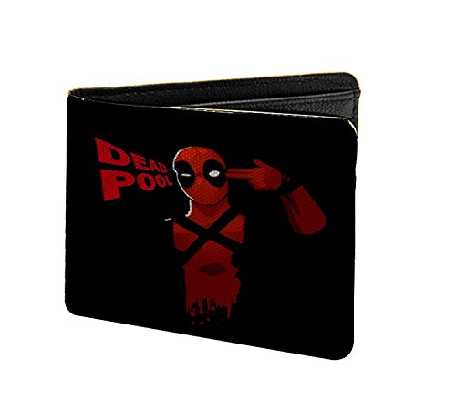 Image of ShopMantra Deadpool Boys Wallet | Slim Bifold Faux Leather Purse | Superhero Wallet for Teens | Popular Gift Choice