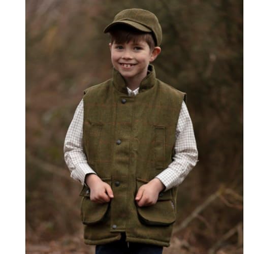 Walker and Hawkes - Children's Derby Tweed Greyson Shooting Gilet2