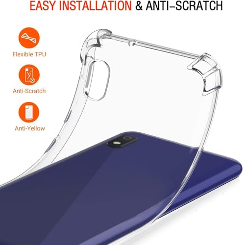 Image of Lustree Back Cover Transparent Case Compatible with Samsung Galaxy M01 | Clear + TPU Case with 4 Corner Air Cushion Protection & Camera Protection | Slim& Stylus Cover