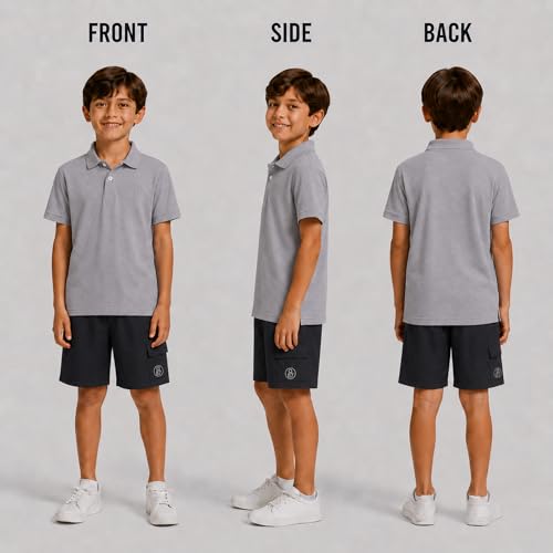 Image of AEROPOSTALE Boys Shorts Set 2 Piece Polo Shirt and Matching Shorts | Structured Collar, Two-Button Placket, Embroidered Logo Detail, Short Sleeve Design