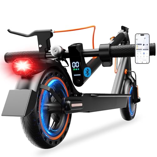 Trottinette Electrique Adulte antivol Ultra Legere, Autonomie 30km Trotinette Électrique Pliable 350W Batterie 36V 7.8Ah, pneus nid d'abeille increvables APP déverrouillée Scooter Electrique Adulte