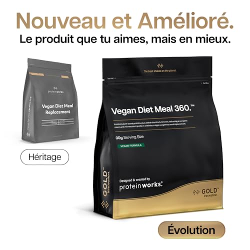 Protein Works | Vegan Diet Meal 360 - Gold, Crème Vanille, 15 Repas – vue 2