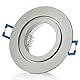 Sweet Led Einbaurahmen inkl. GU10 Fassung 230V IP44 Einbauleuchten-Rahmen Aluminium Einbauspots fürs Bad Möbelleuchten downlight spot rund, Chrom gebürstet
