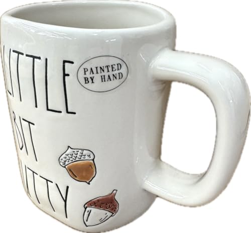 Taza de cerámica Rae Dunn 16 oz blanca miniatura 2