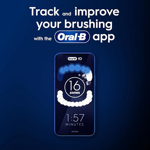 Oral-B iO10 Electric Toothbrushes Adults, Gifts For Women / Men, 1 Handle, 3 Toothbrush Heads, Charging Travel Case, Toothbrush Head Holder, 7 Modes, 2 Pin Plug, Cosmic Black, Oral B IO Toothbrush - Image 5