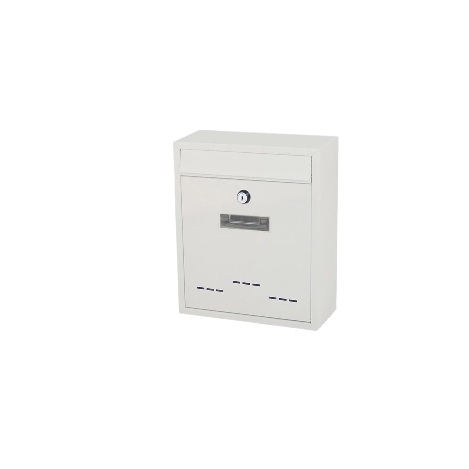 FGJsfhrDTU Letter Box, Retro Mount Mailbox Lockable Post Letter for Outdoor External(WHITE)(White)