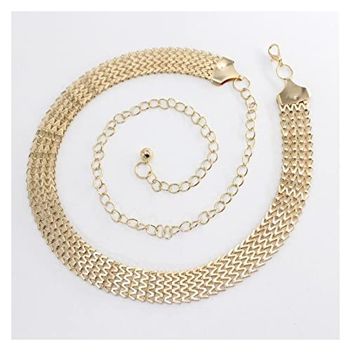 Ceinture taille haute en maillons scintillants pour robe de soirée chic