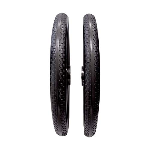 BAIVE BW 20x2 Inch Flat Free Cart Wheel, Replacement Tire for Wheelbarrow Cart, 2.44