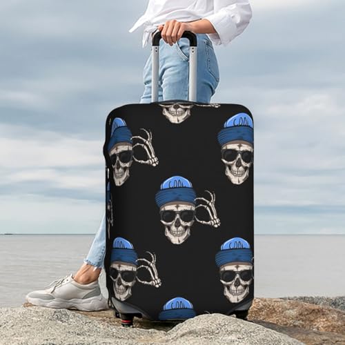 Travel Luggage Covers - halloween cool skull Elasticity Suitcase Covers Protector for Luggage 18-32 Inch 7