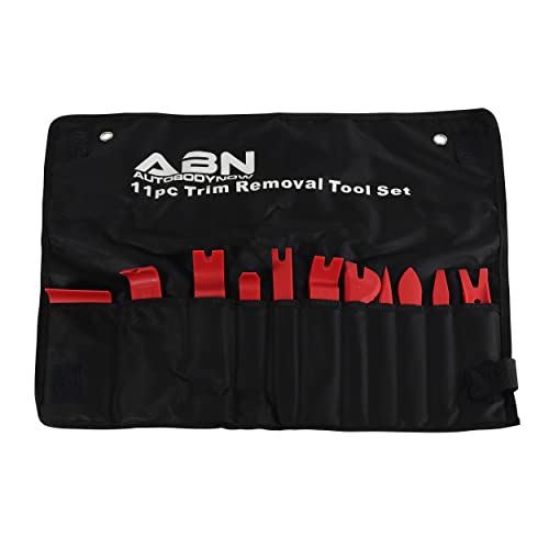ABN Premium Auto Trim Removal Tool Kit - 11 Piece Pry Bar Set, Fastener Remover, No Scratch Trim Removal Set