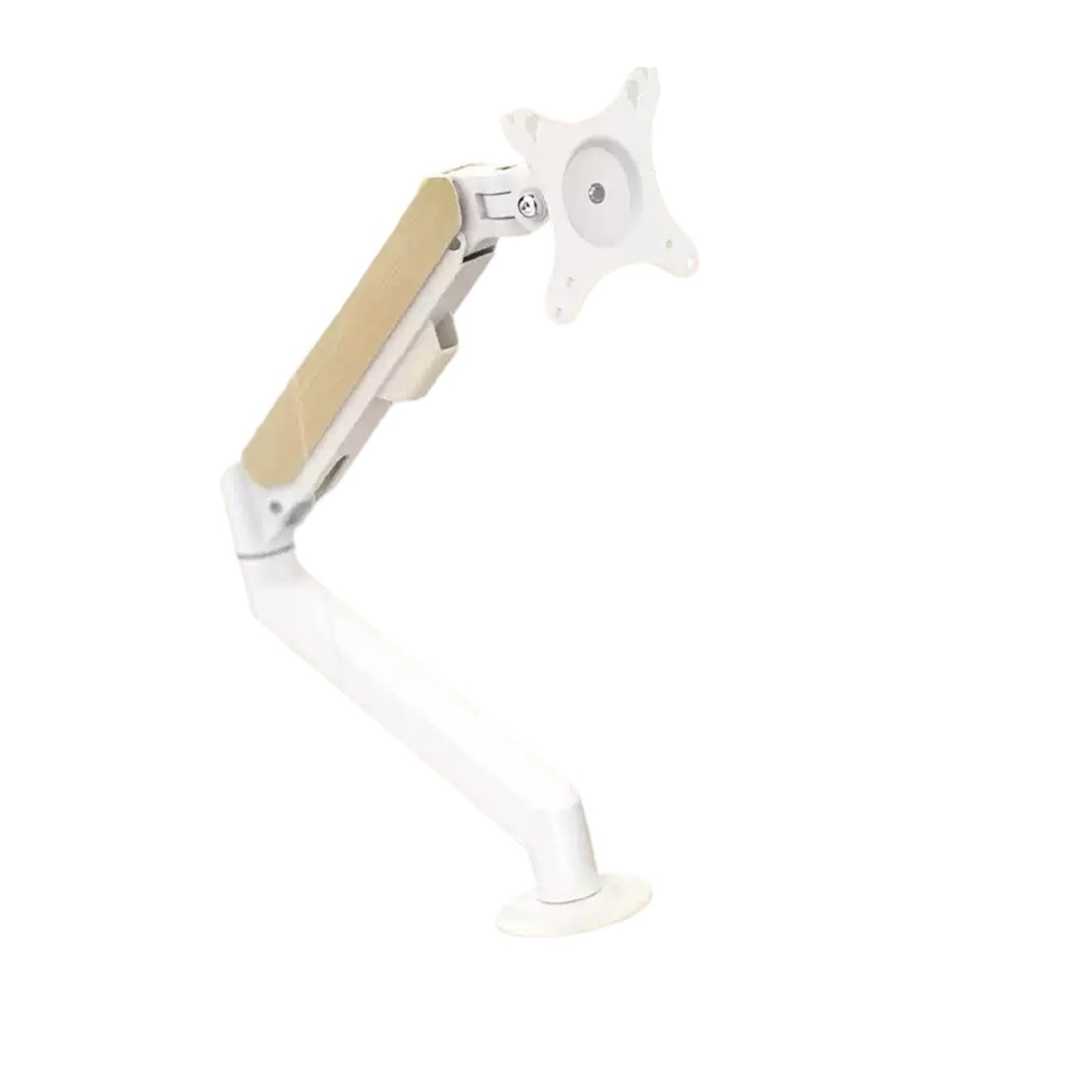 Support de bureau d'ordinateur blanc réglable pour écran 32" max