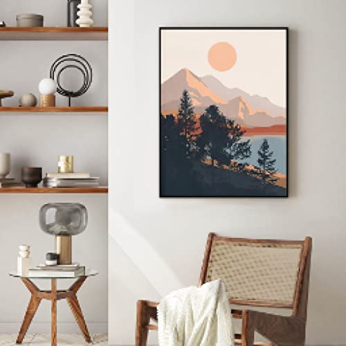 Toile abstraite montagne moderne impression haute définition 70x100cm - 4
