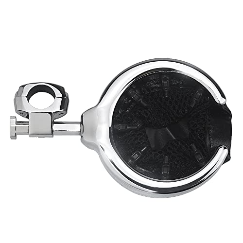 Image of Chrome Handlebar Cup Holder, 1''Universal Drink Holder with Basket for Harley Sportster Softail Dyna Touring Street Glide Road King Road Glide Electra Glide Vulcan Yamaha Suzuki Honda