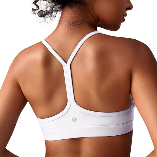 BAYDI Clouduxi Y Back Sports Bras for Women - Light Support Racerback Yoga Bra, A-C Cups