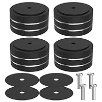 Monosaudio 4er Set HiFi Lautsprecherfüße Aluminium Spike Pads 40x20mm High-End Stoßdämpfer Isolationsfüße mit M4 Schraube für Verstärker, Subwoofer und Plattenspieler