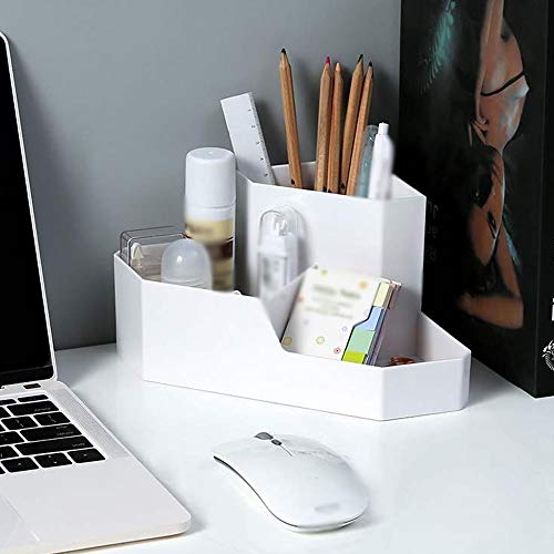 Organizzatori Cosmetici Scatola portaoggetti ad Angolo per Desktop, Scatola portaoggetti per Trucco, Portapenne Contenitore per Telecomando, Scatola per Ufficio Miscellanea da scrivania e